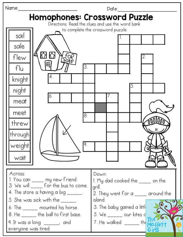 Engaging crossword puzzle for first graders to enhance vocabulary and spelling skills 1st Grade Vocabulary Crossword worksheet designed for phonics practice and spelling challenges