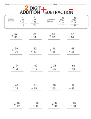 Kids engaged in solving two-digit addition problems with regrouping on an ice skating themed worksheet