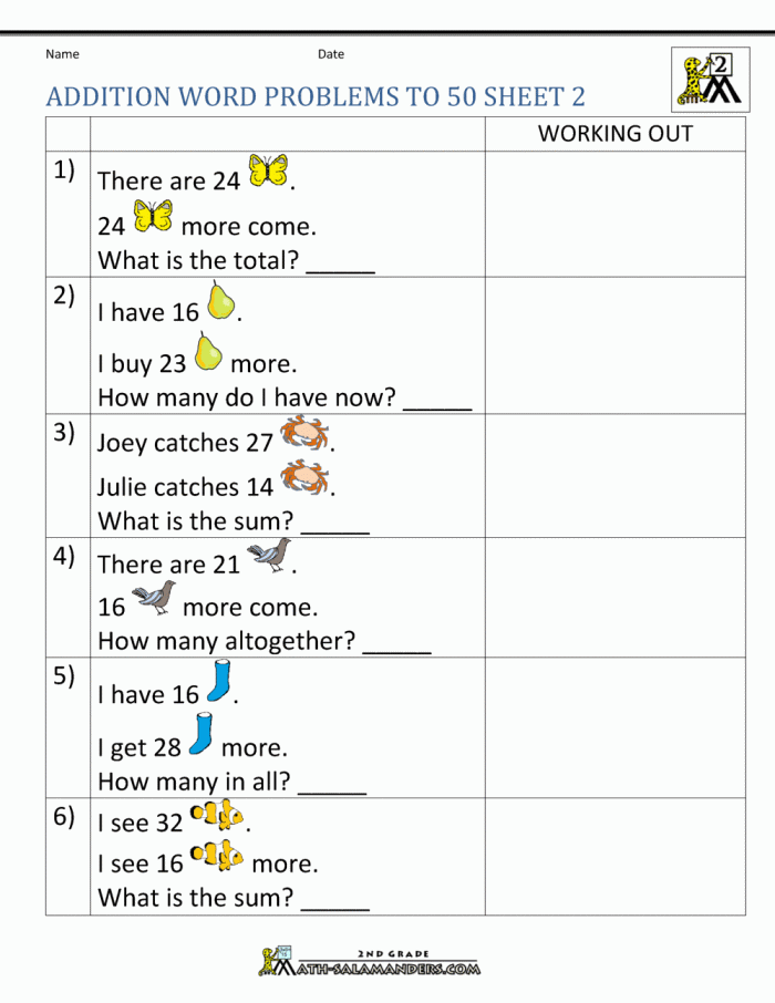 Second grade student using two-digit addition to solve a community and culture themed word problem worksheet number eighteen