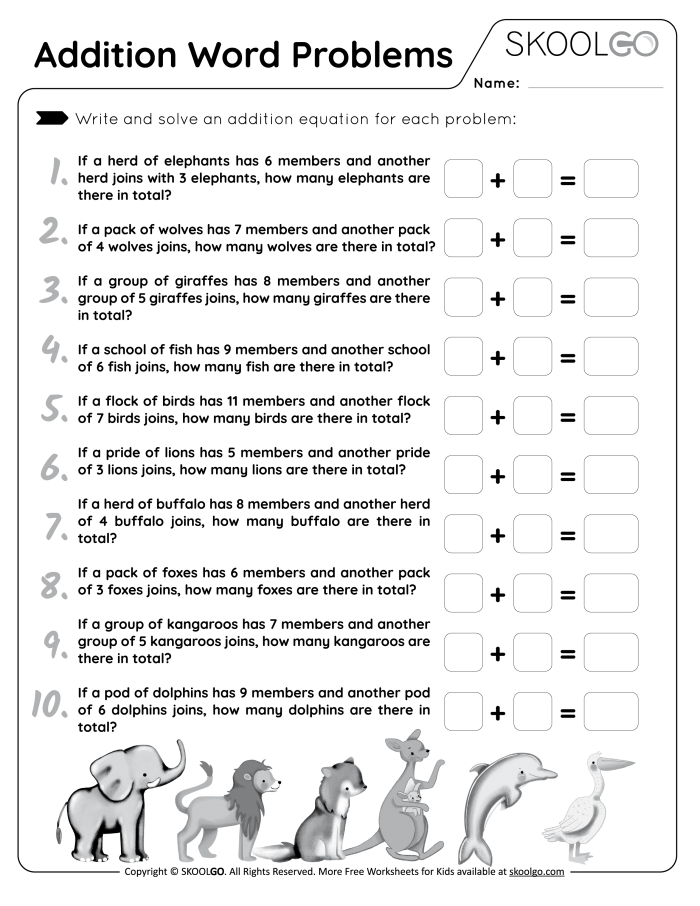 Shopping themed 3-digit addition word problems worksheet for second grade learners 20 Second grade math worksheet featuring 3-digit addition word problems with a shopping theme