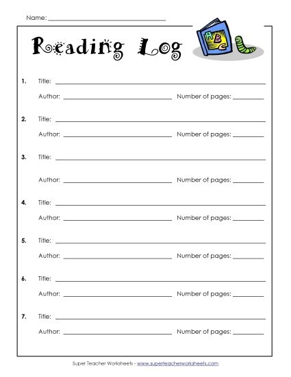 Second grade reading log and graph worksheet designed to track reading time and set goals