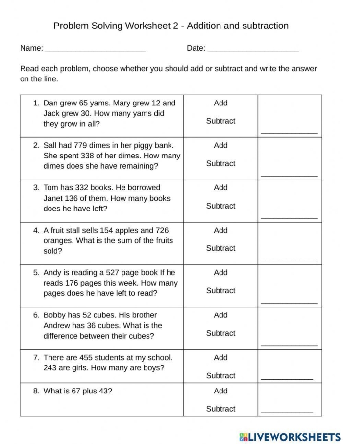 Three Digit Addition Shopping Math Worksheet Twenty Five Second grade math worksheet featuring shopping word problems for 3-digit addition practice