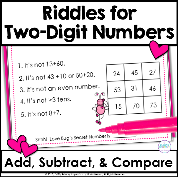 Math worksheet featuring a riddle about addition and subtraction for third graders