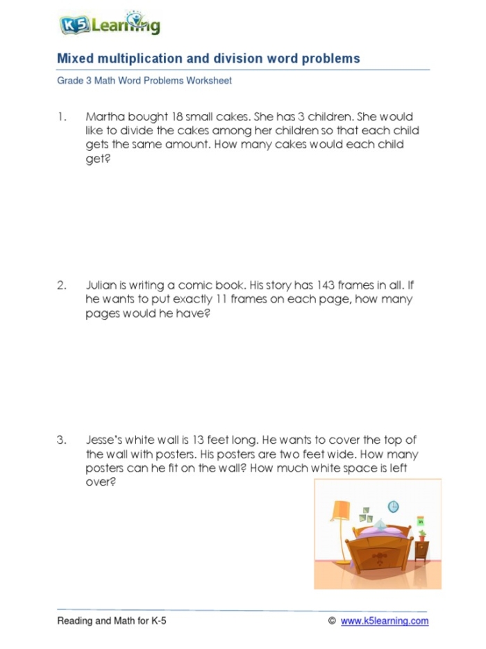 Colorful worksheet for third graders featuring division word problems to solve. Division Word Problems: Divide 'Em Up! worksheet for geography studies.