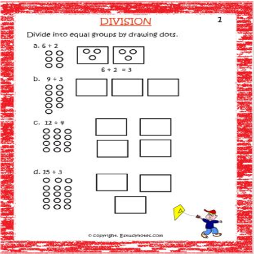 Division: Equal Groups (Part Two) Worksheet for Third Grade - Image 25 Worksheet image showing objects for creating equal groups in division problems