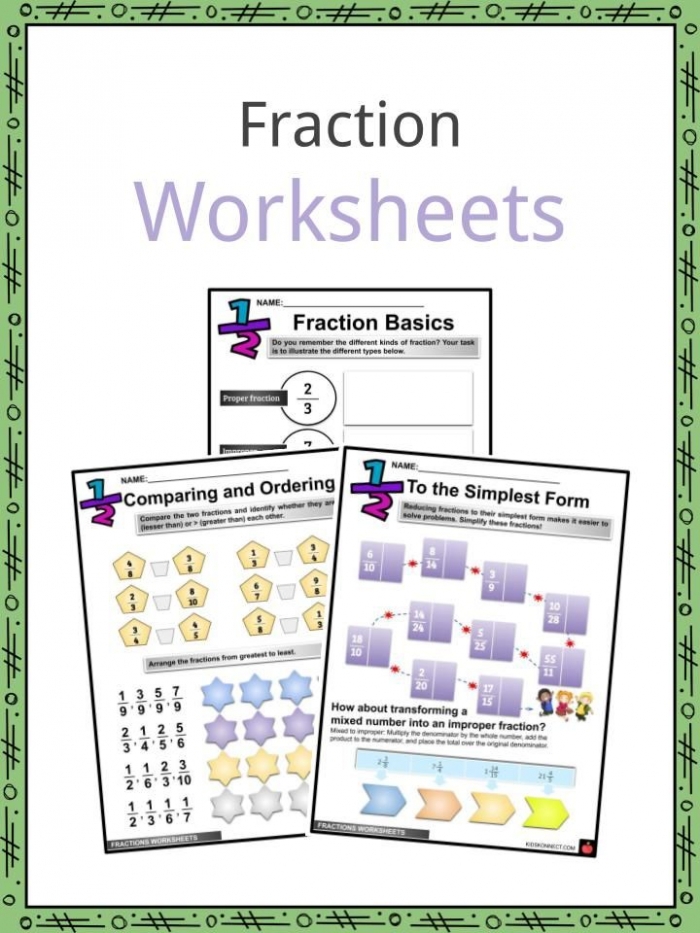Third grade students practicing fractions with a colorful farm animal themed math worksheet