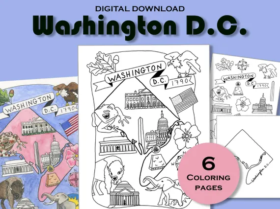 Third grade student coloring a map of the United States on a geography worksheet