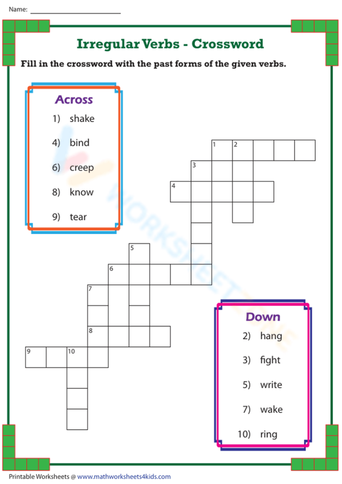 Third grade science themed irregular verbs practice worksheet number twenty-four