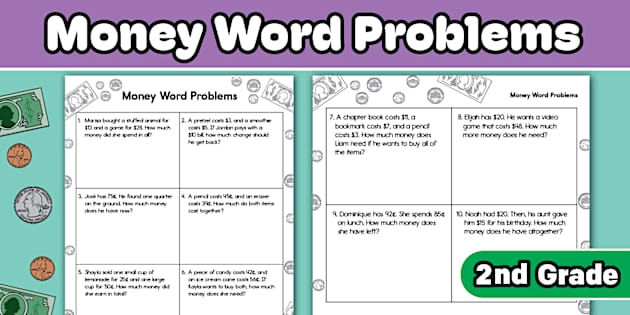 Third grade student working on a two-step addition and subtraction word problems check-in worksheet