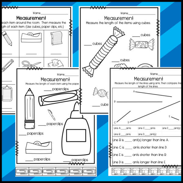 Measurement Review Worksheet Image 3 Third grade measurement review worksheet with engineering and science inquiry problems