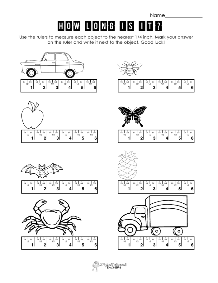 Measurement Review Test for Elementary Students Third grade student completing a measurement review worksheet with various length and capacity problems