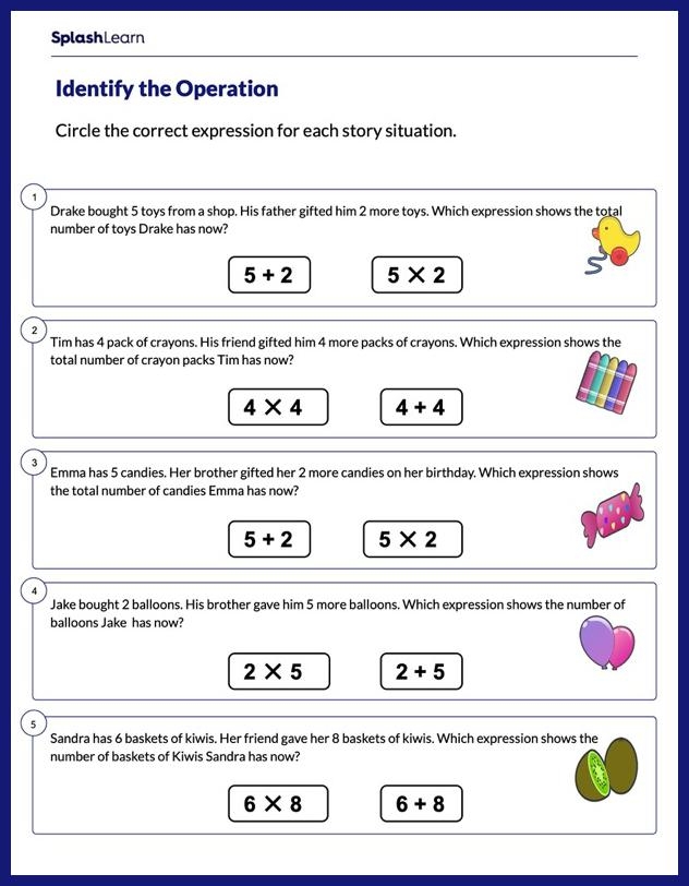 Worksheet showcasing multiplication word problems for third graders