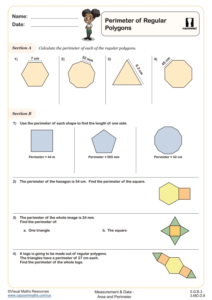 Third grade polygon attributes reference guide image 4 Glossary illustration showing polygon shapes with labeled sides and vertices for third grade geometry learning