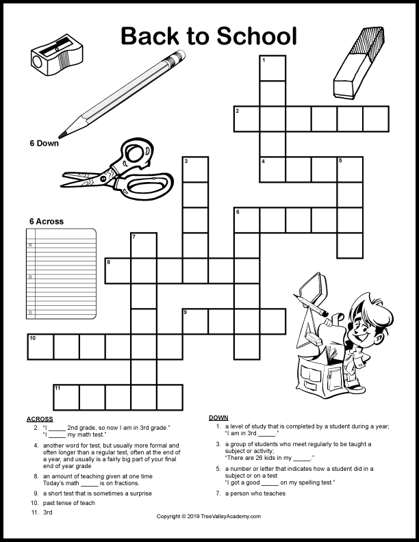 3rd Grade Vocabulary Crossword worksheet featuring engaging spelling challenges for nine year olds