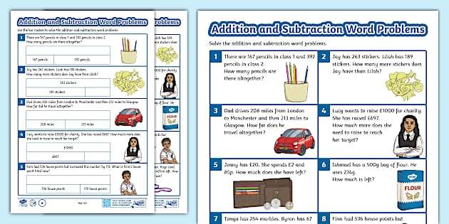 Winter-themed worksheet for third graders focusing on multi-step word problems with fractions