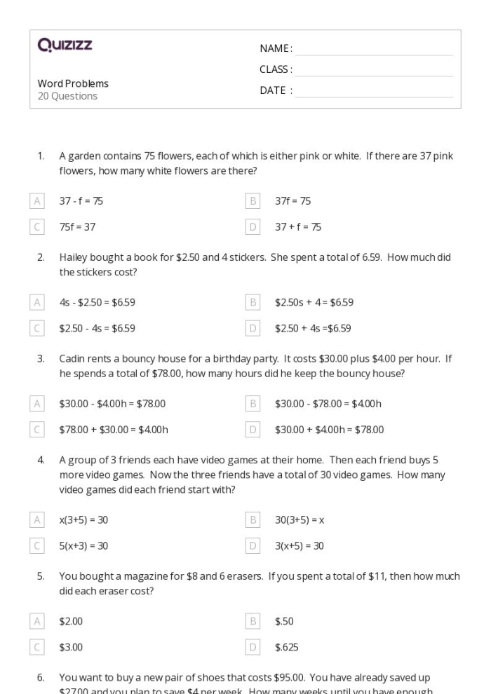 Spanish Multiplication Word Problems Zoo Worksheet Page 22 Third grade students solving zoo themed multiplication word problems on a printable worksheet