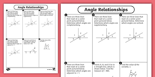 Fourth grade student identifying acute and obtuse angles on the Know Your Angles geometry worksheet