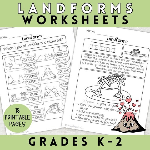 Fourth grade student completing a matching quiz about diverse landforms