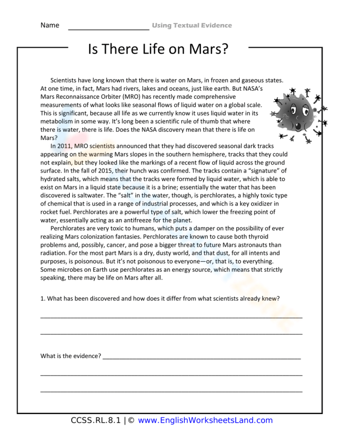 Sample literary response worksheet demonstrating how to support claims with quoted evidence from texts Fourth grade students learning to cite textual evidence in literary response writing with example responses shown