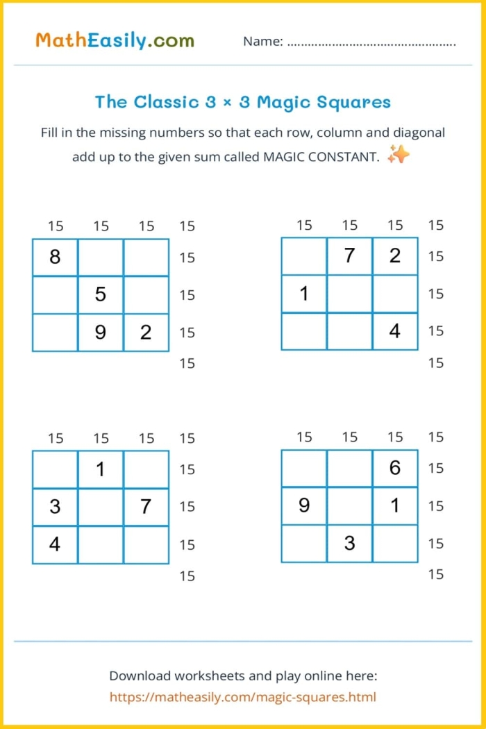 Tile Math Puzzle worksheet for fourth graders focusing on problem-solving skills. Engage in sequential math challenges with this fun educational activity.