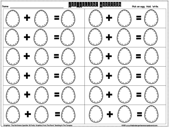Fourth grade student working on the Egg-cellent Addition! math worksheet with coloring elements
