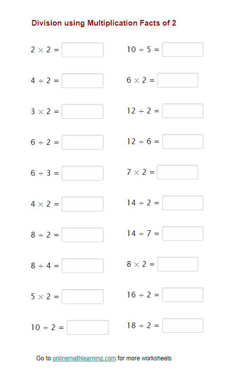 Math Worksheet 20 Multiplication and Division Practice for Fourth Grade Fourth grade multiplication and division math practice worksheet number twenty