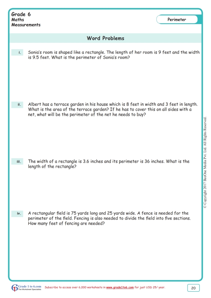 Fourth grade geometry worksheet featuring four steps to solve polygon perimeter word problems