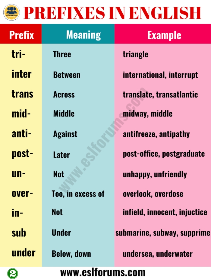 Common Prefixes and Their Meanings Worksheet 25 Fourth grade students working on a three-page grammar worksheet to build a reference guide for common prefixes and their meanings