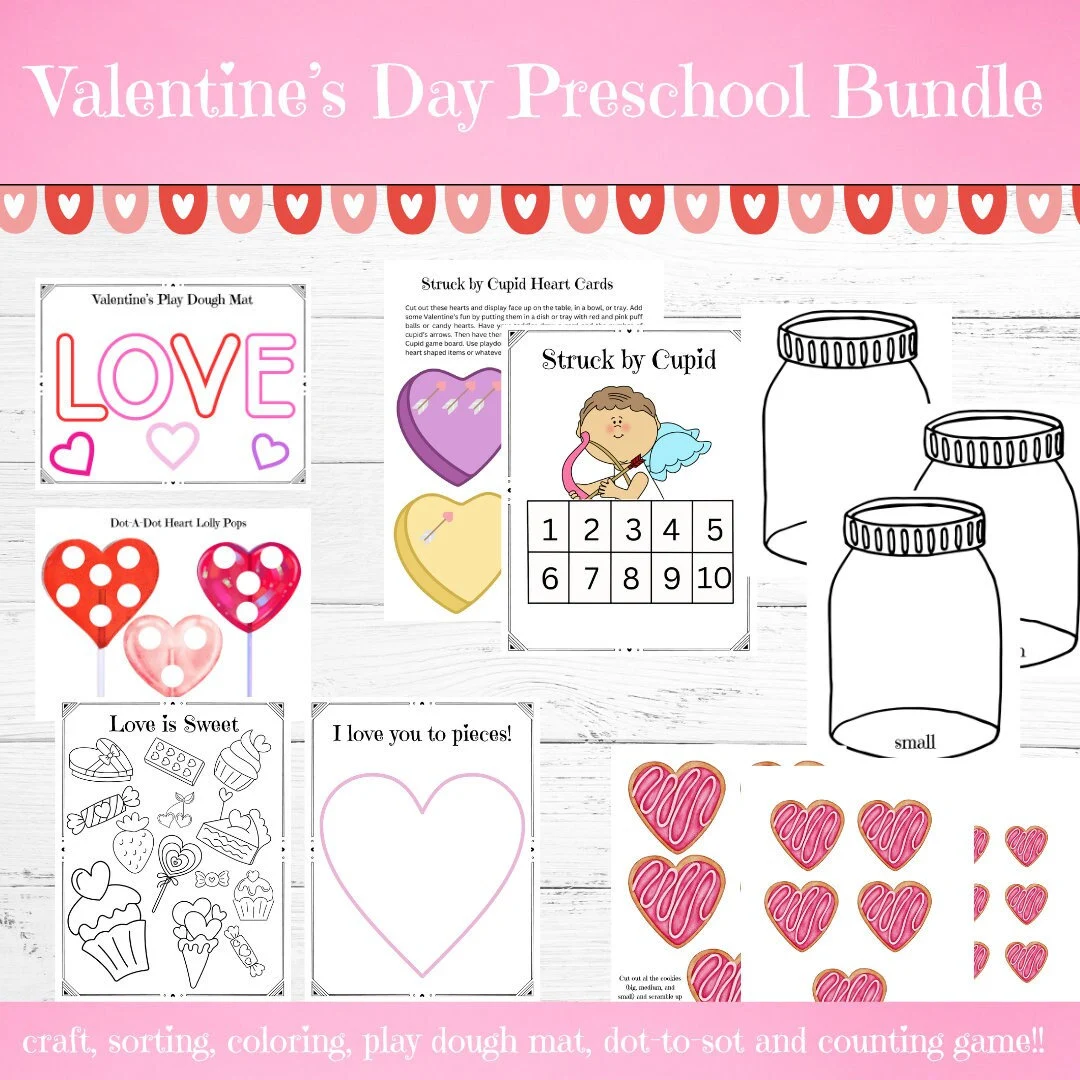 A fourth grade student crafting a DIY Valentine's Photo Garland for a reading activity