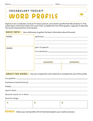 Fourth grade Vocabulary Connections Map worksheet for practicing exponents and roots terminology