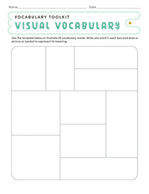 Fourth grade Vocabulary Connections Map worksheet featuring a graphic organizer for exponents and roots