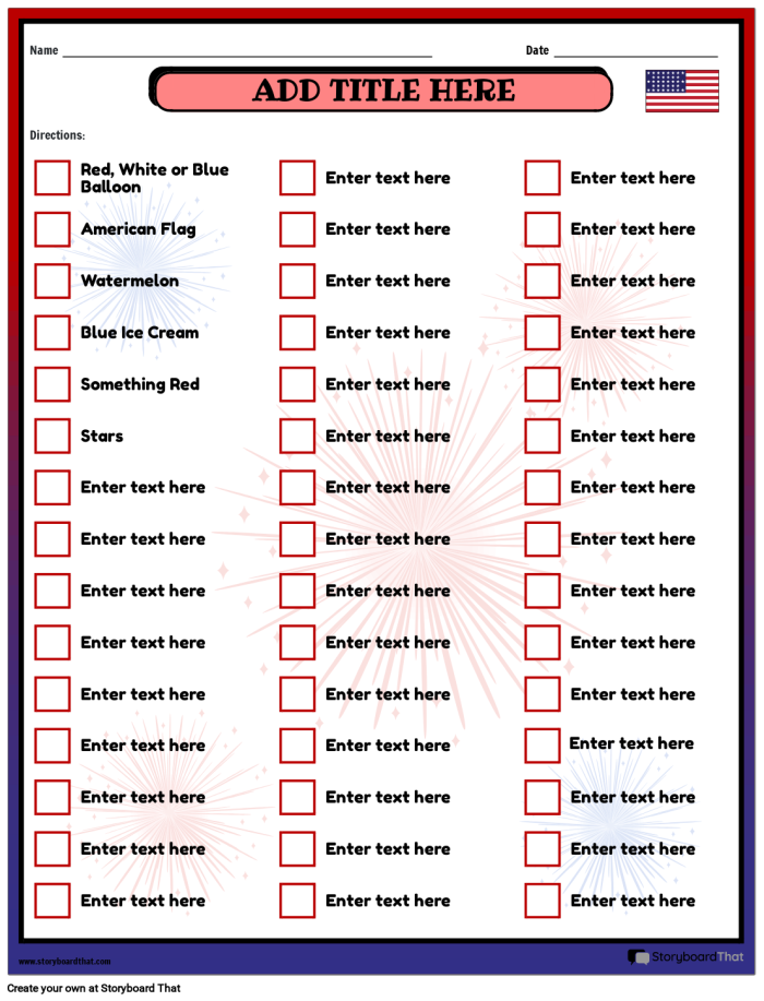 Kindergarten student holding a printed 4th of July reading game worksheet