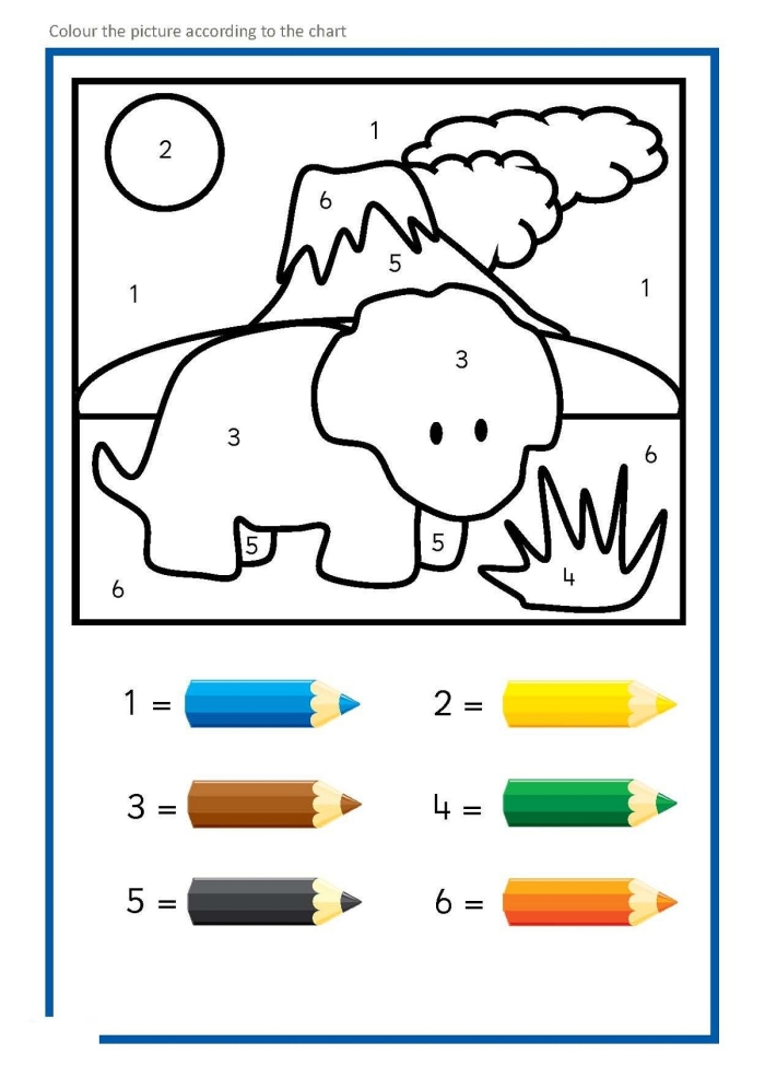Labeled cell diagram worksheet where fifth graders color different organelles and structures by following subtraction problem answers