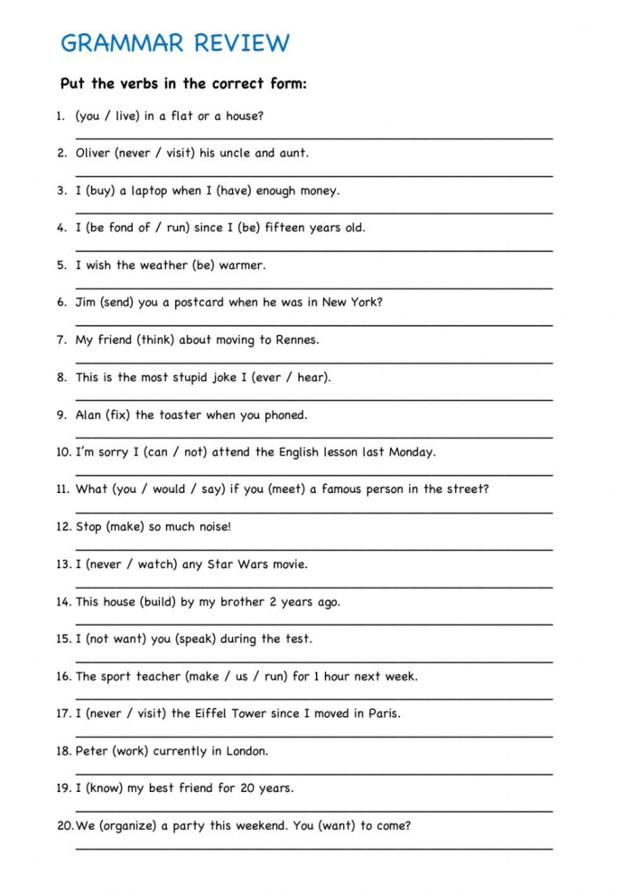 Fifth grade worksheet featuring a grammar review exercise on conjunctions and parts of speech