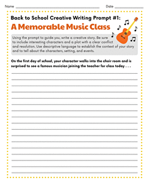 Back-to-school writing prompt: Letter to your future self worksheet for fifth graders Worksheet for sending a letter to your future self as a back-to-school writing prompt