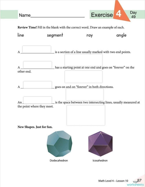 Mixed Geometry Review Worksheet for Fifth Grade Integers and Rational Numbers Topic Fifth grade student working on a geometry practice page featuring polygon and coordinate plane problems