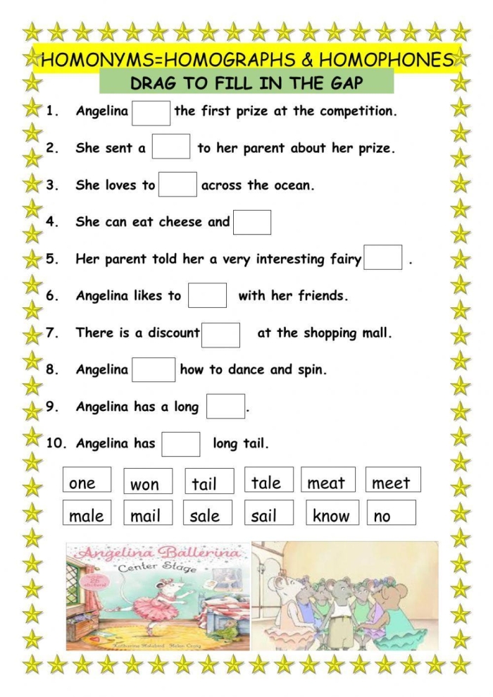 Fifth grade students matching homograph pairs from a word bank on an algebra themed worksheet