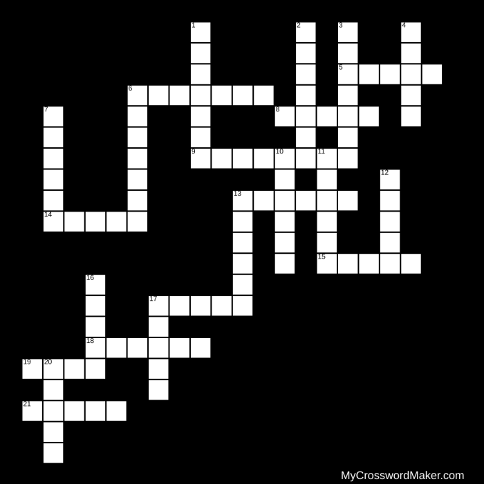5th Grade Vocabulary Crossword Puzzle worksheet featuring key terms for multiplication