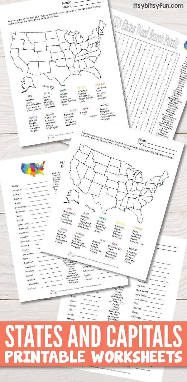 Fifth grade student practicing handwriting by matching US state capitals to their corresponding states