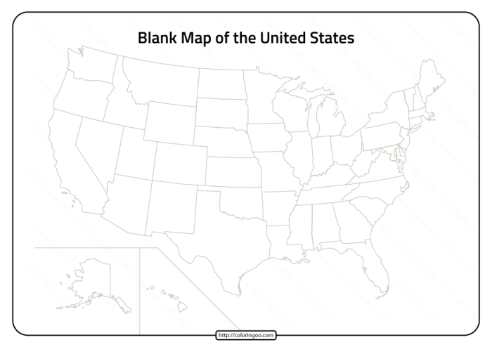 Fifth grade student filling out a blank map of the United States worksheet