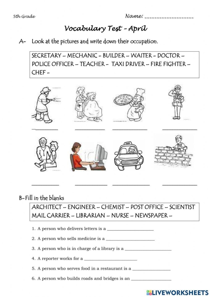 5th grade vocabulary crossword worksheet featuring challenging spelling puzzles for tenth lesson