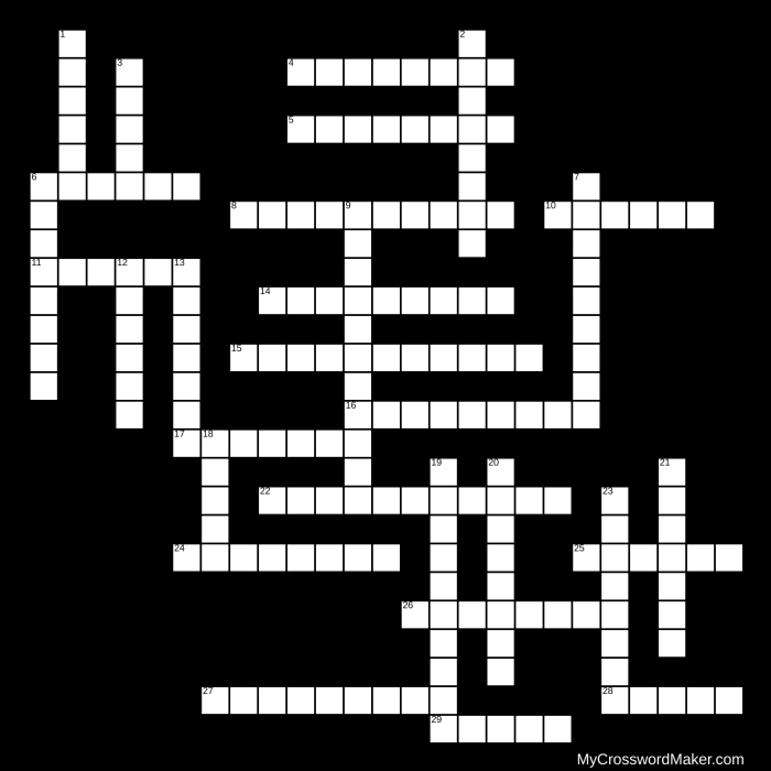 5th Grade Vocabulary Crossword worksheet for Fifth Grade