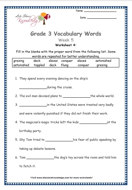 5th Grade Vocabulary Crossword worksheet featuring seventeen challenging spelling words