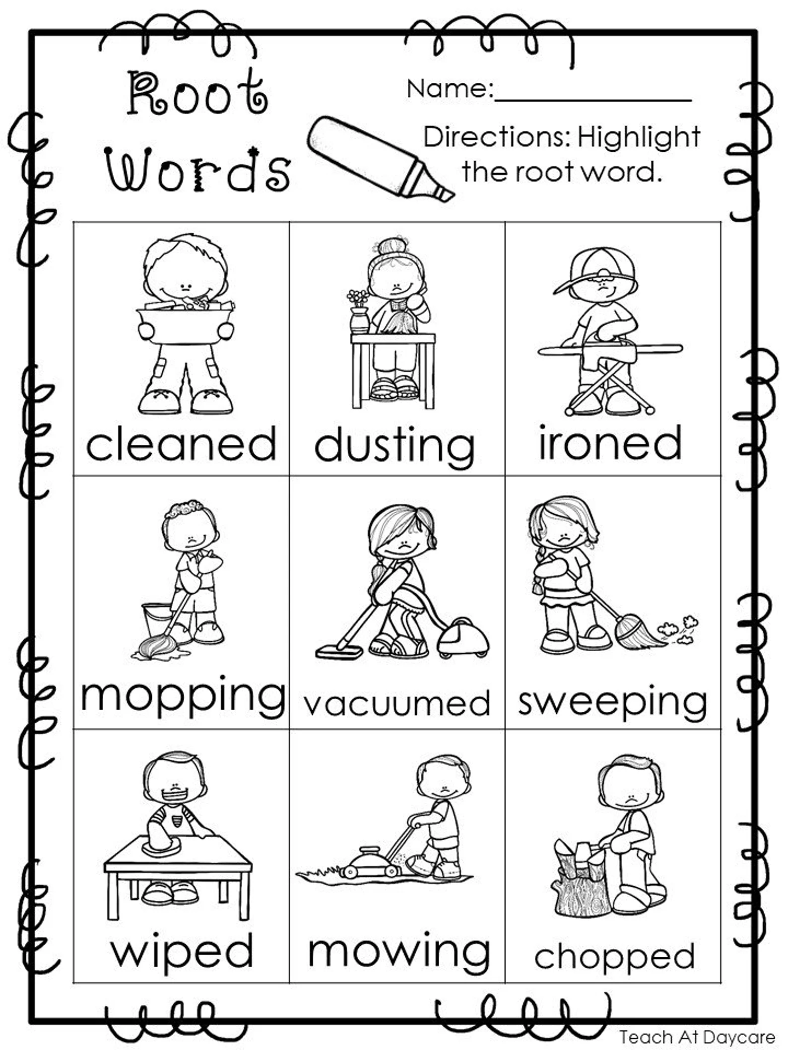 Rockin Root Words worksheet for 5th grade vocabulary building lesson 6 Fifth grade students practicing vocabulary skills with a Rockin Root Words worksheet