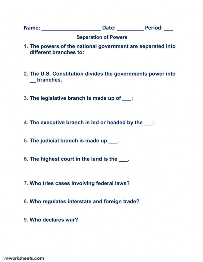 Diagram showing the three branches of government with arrows indicating checks and balances between executive, legislative, and judicial powers