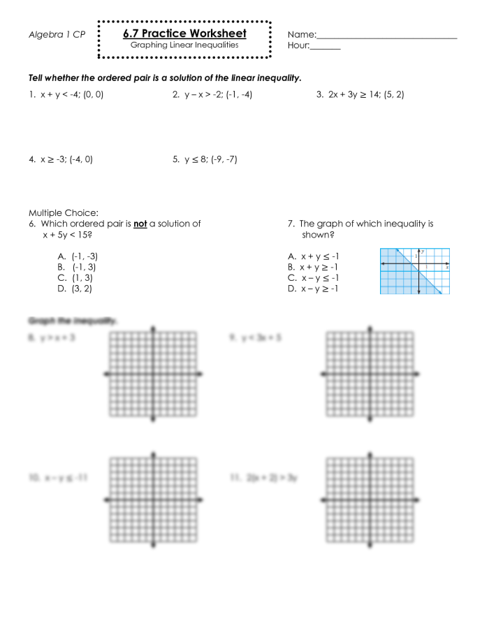 Sixth grade students matching inequality cards to correct number line graphs in a hands-on math activity