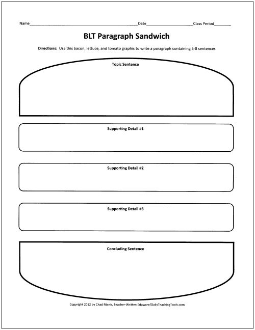 Graphic organizer for sixth grade informational writing planning worksheet