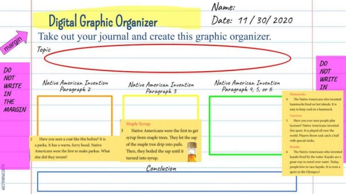 Graphic Organizer: Informational Writing worksheet for sixth grade students planning