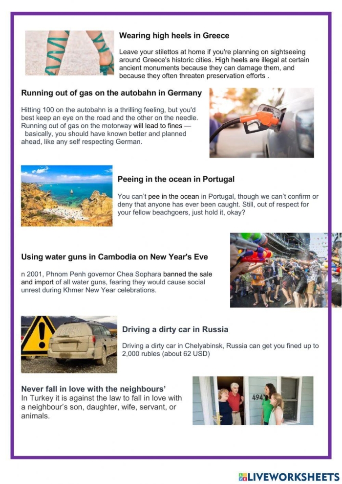 Worksheet featuring reading comprehension on unusual lightning types for sixth graders