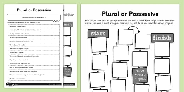 Sixth grade grammar worksheet focused on the spelling rules for plural and possessive nouns 22